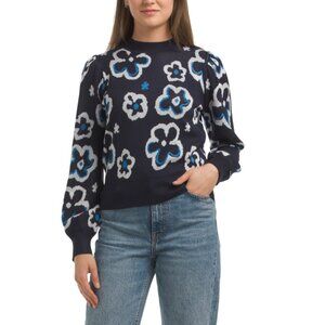 LOVE BY DESIGN Navy Floral Sweater